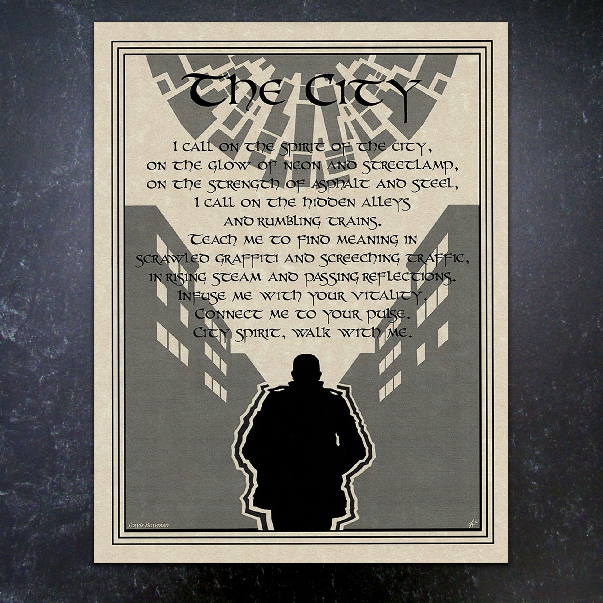 City Prayer Parchment Poster (8.5" x 11")