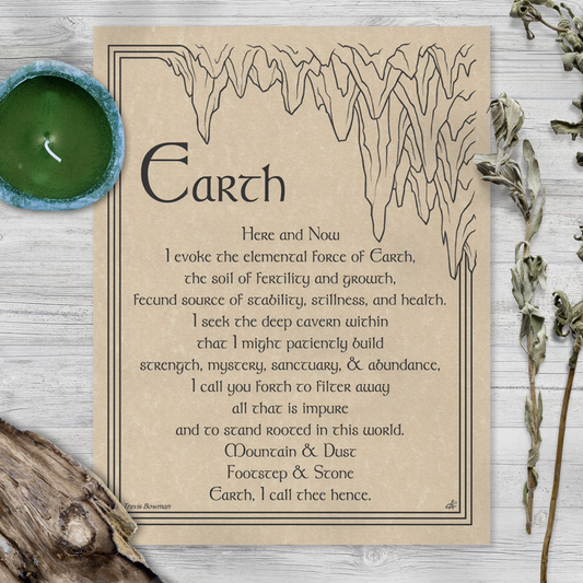 Earth Evocation Parchment Poster (8.5" x 11")