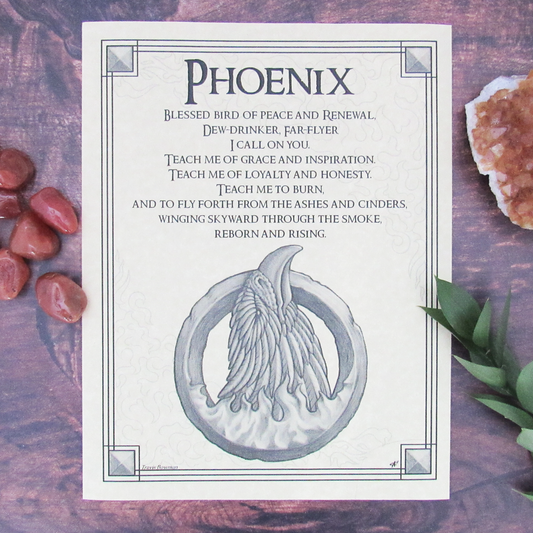 Phoenix Parchment Poster (8.5" x 11")