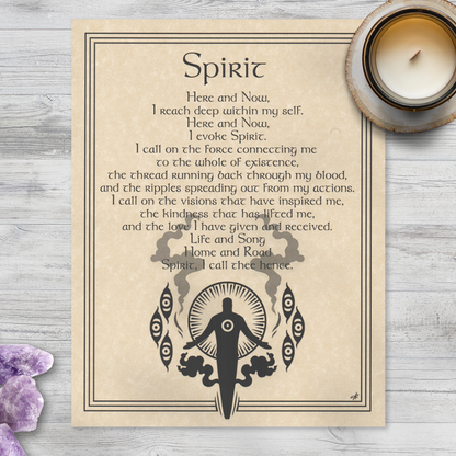 Spirit Evocation Parchment Poster (8.5" x 11")