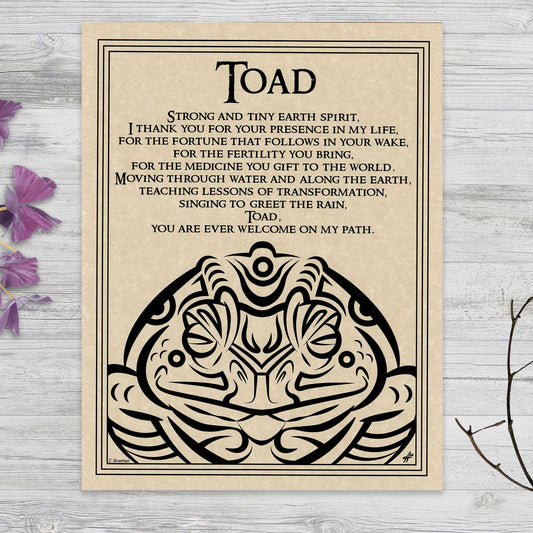 Toad Blessing Parchment Poster (8.5" x 11")