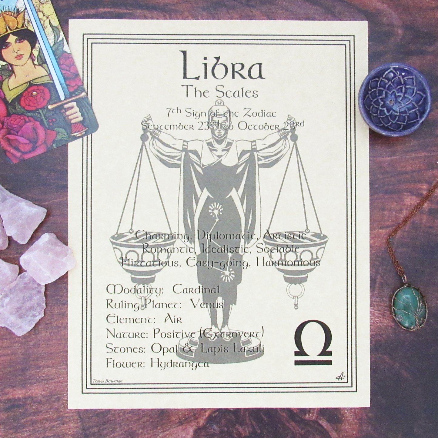 Libra Parchment Poster (8.5" x 11")