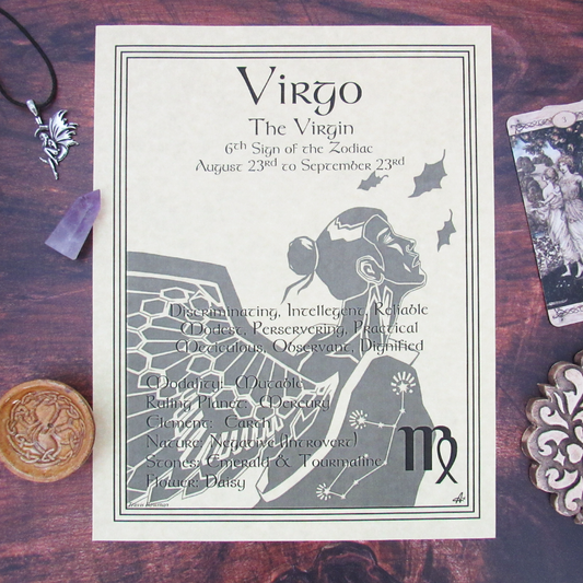 Virgo Parchment Poster (8.5" x 11")