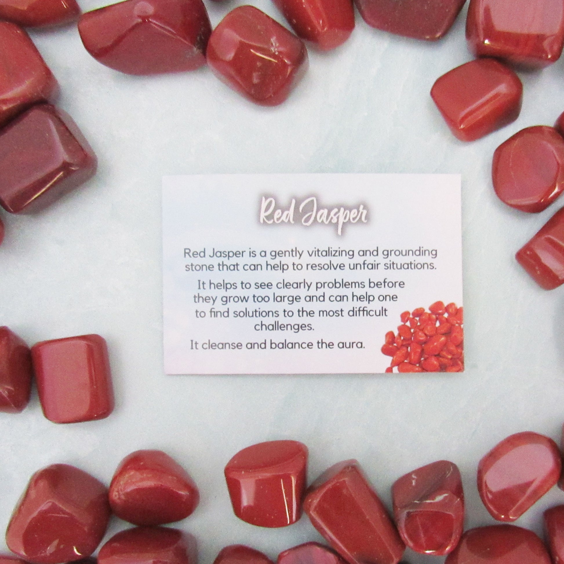 Red Jasper (Package of 3 with Info Card)