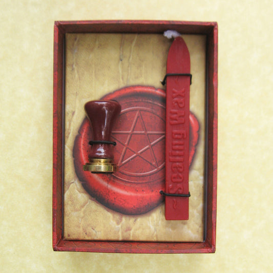 Magic Sealing Wax Kit (Red with Pentagram Stamp)