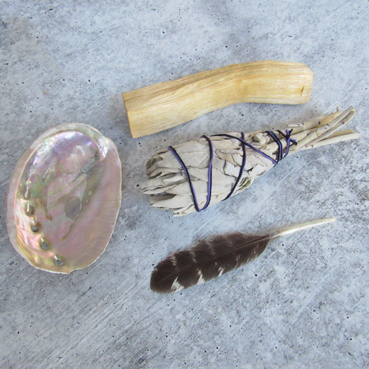 Mini Smoke Cleansing Kit (with White Sage and Palo Santo)