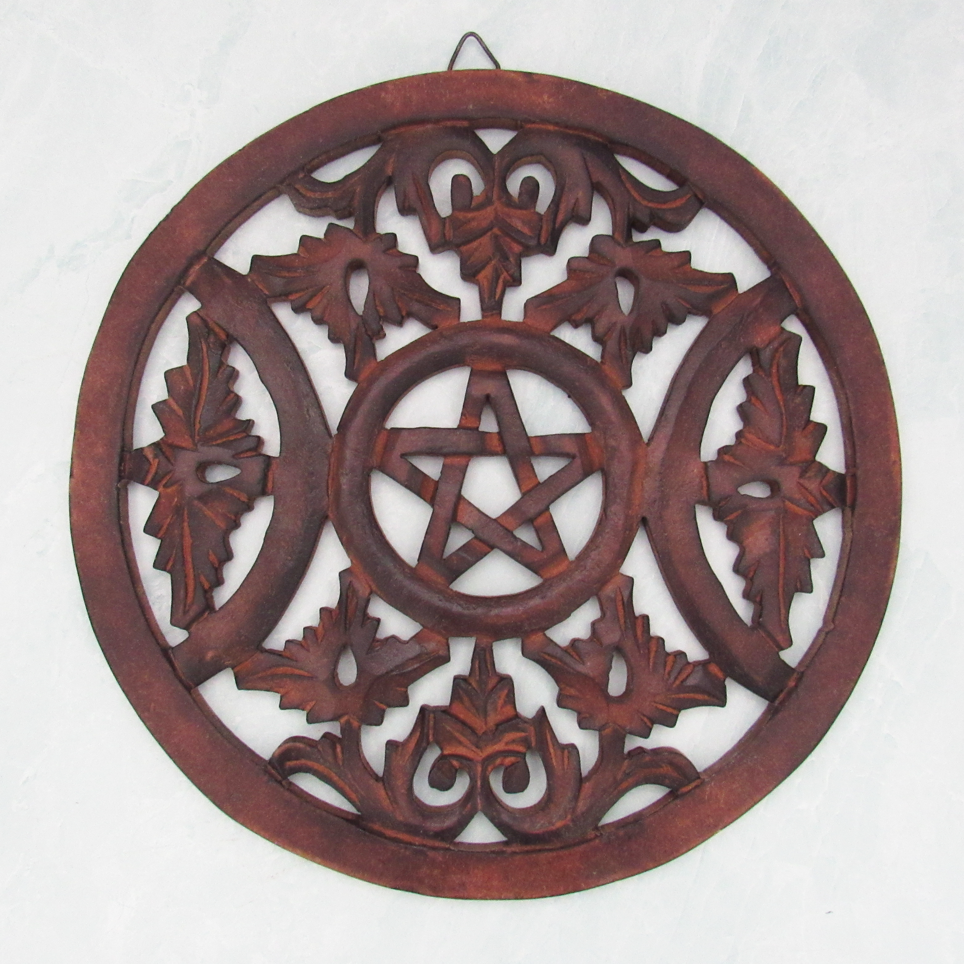 Floral Pentacle Wall Hanging (12 Inches)