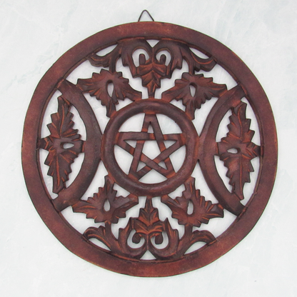 Floral Pentacle Wall Hanging (12 Inches)