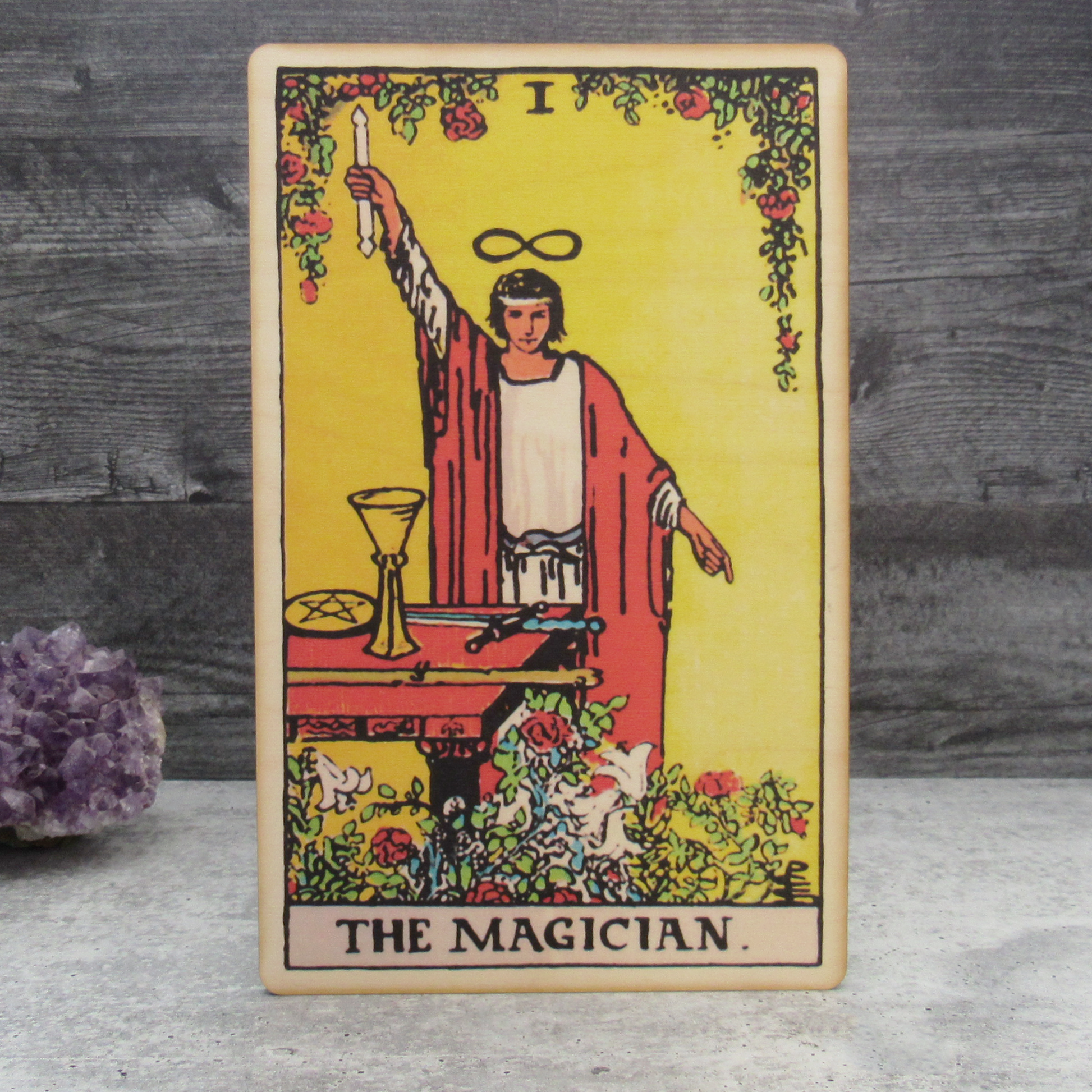 Tarot Art Print on Wood (The Magician)