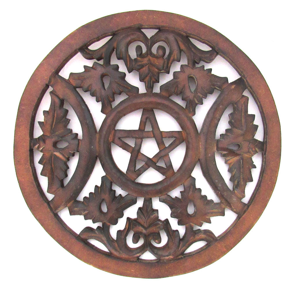 Floral Pentacle Wall Hanging (12 Inches)