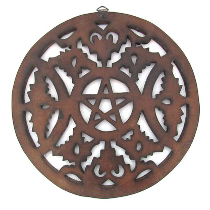 Floral Pentacle Wall Hanging (12 Inches)