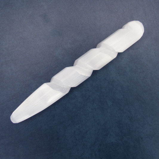 Selenite Spiral Wand (6 Inches)