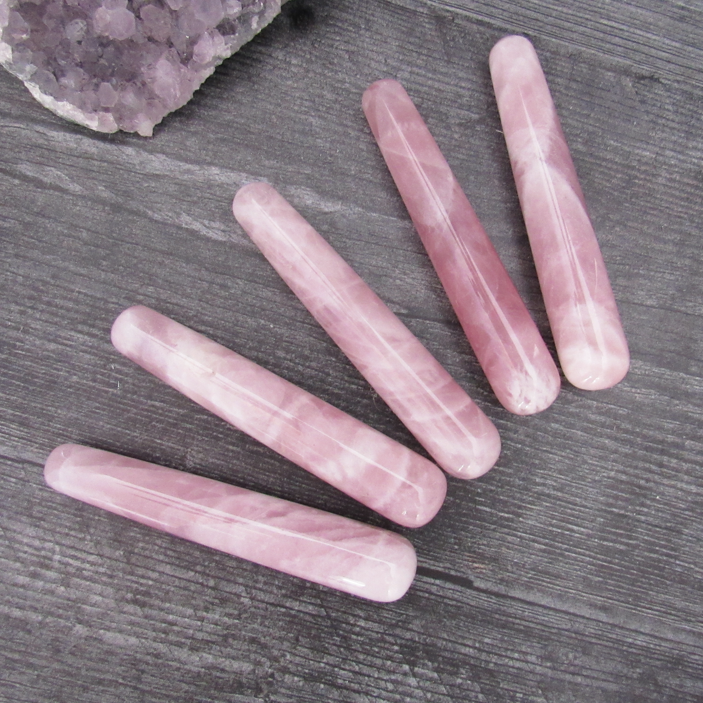 Rose Quartz Crystal Massage Wand