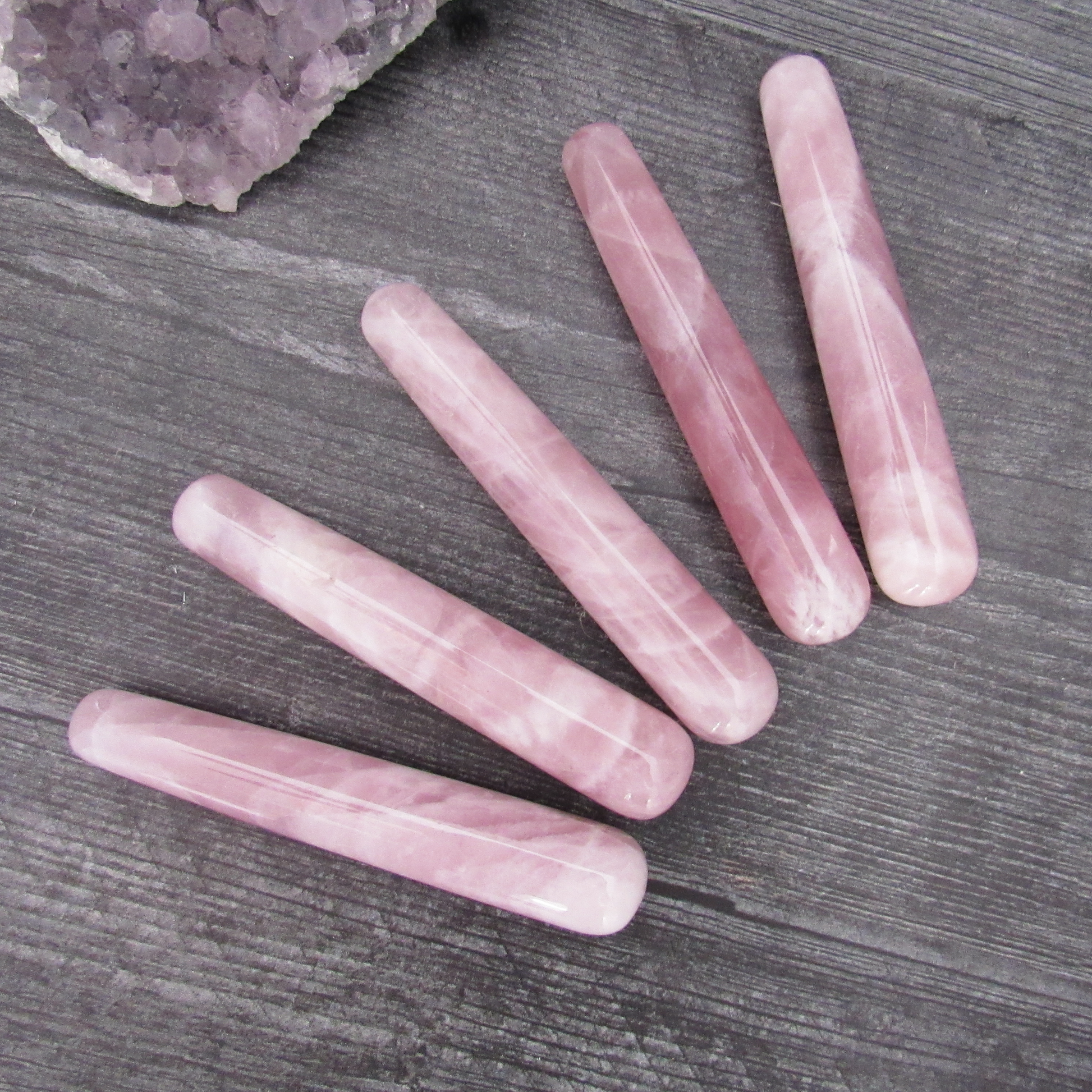 Rose Quartz Crystal Massage Wand