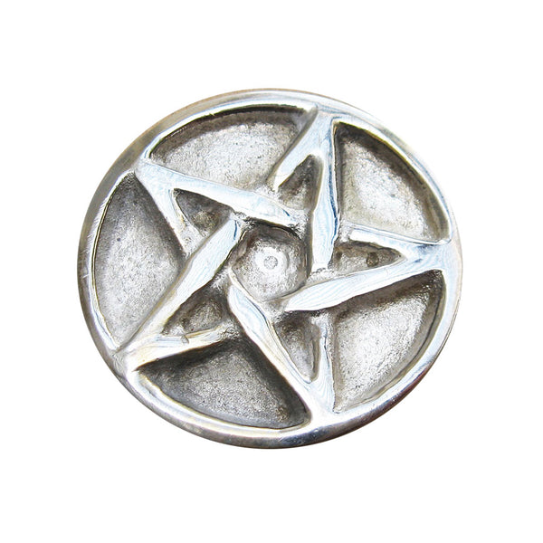 KARMELLING 20PC Antique Silver Alloy Hammered Metal Pentagram Star Buttons  2 Holes 21mm x20mm(7/8 x 6/8)