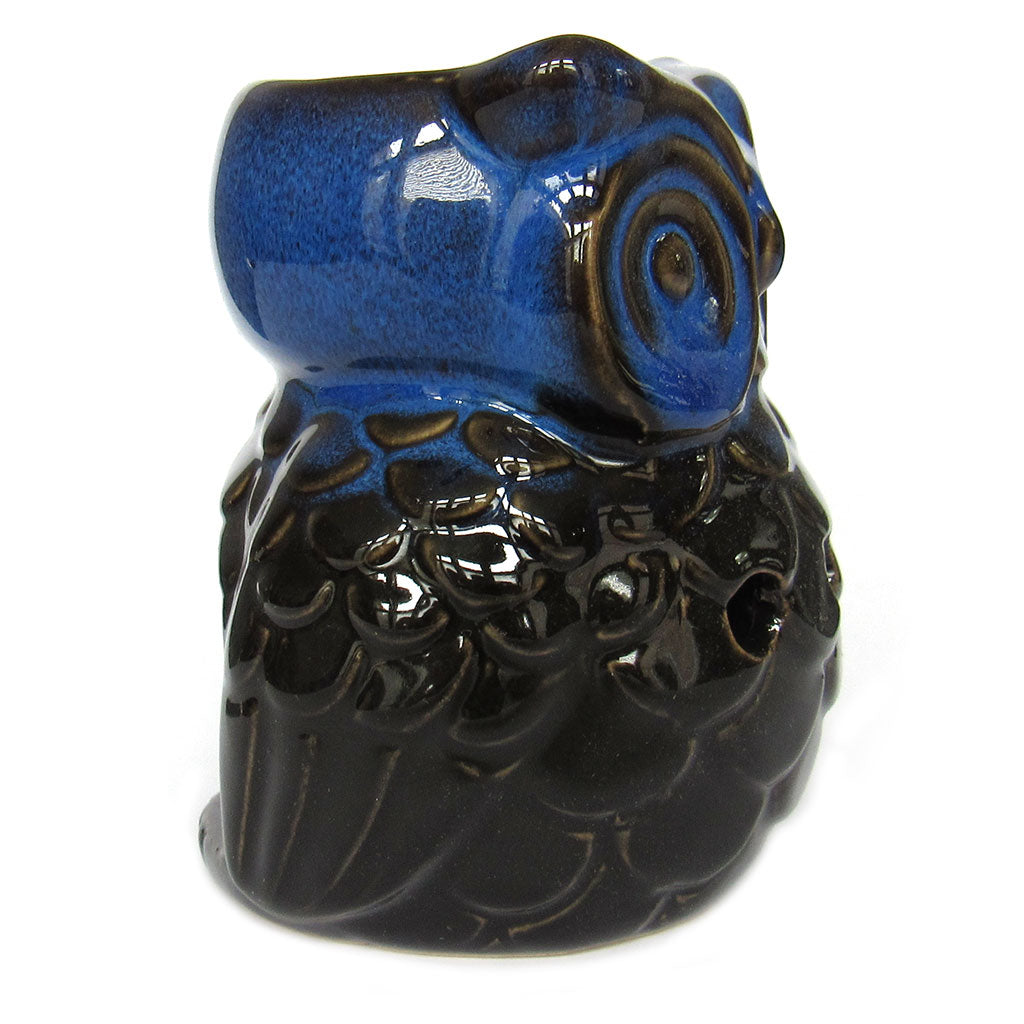 Owl Ceramic Oil Diffuser (Blue/Black)