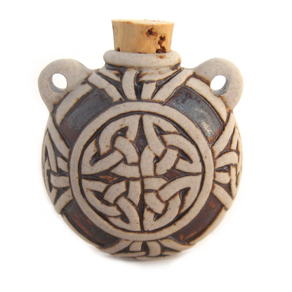 Celtic Knot Ceramic Bottle