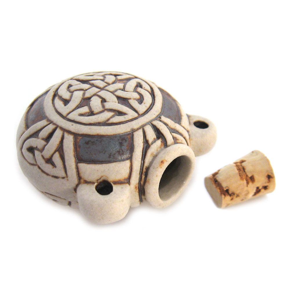 Celtic Knot Ceramic Bottle