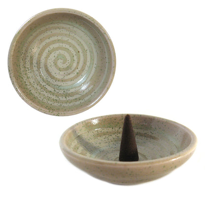 Ceramic Swirl Dish (Green)