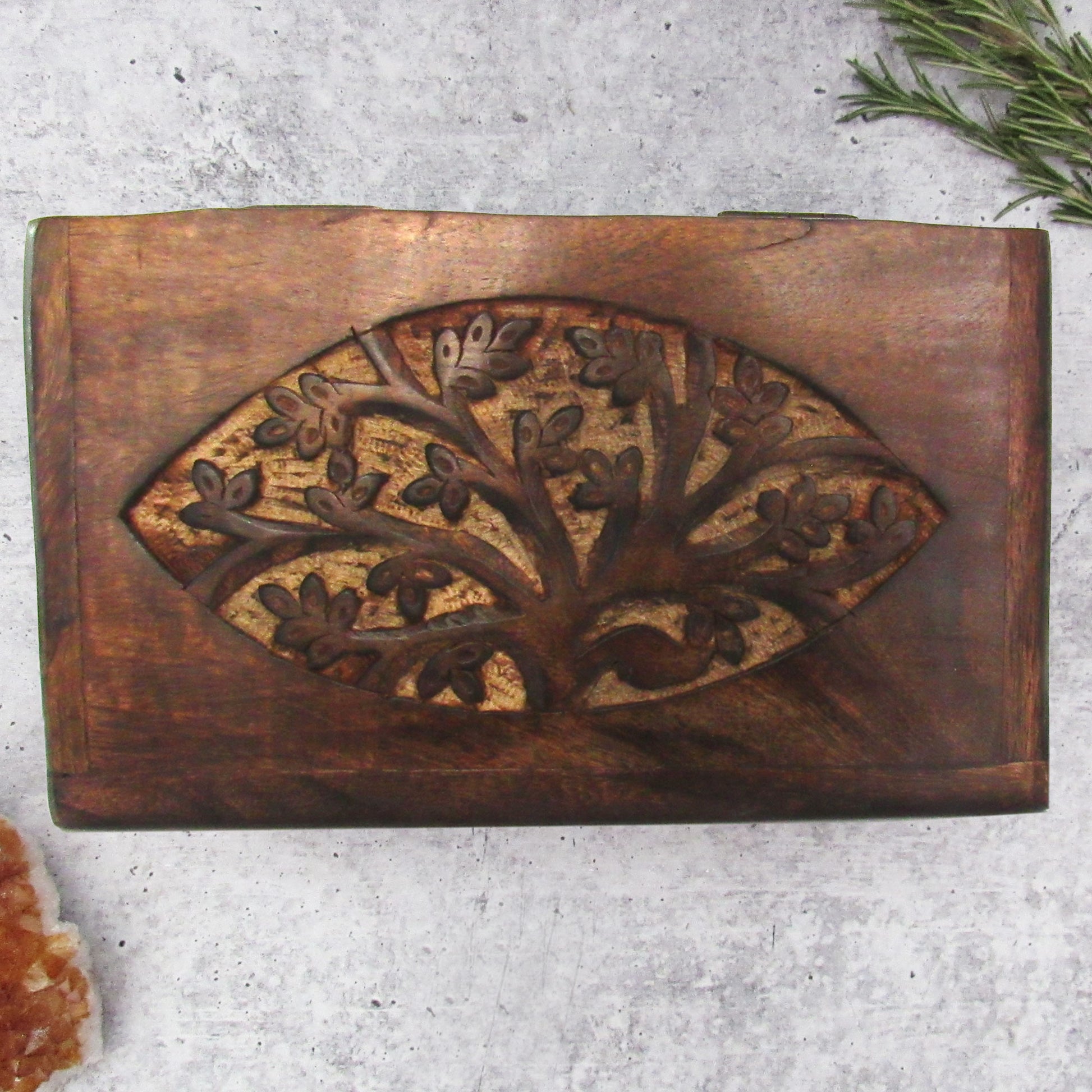 Wood Tree of Life Chest