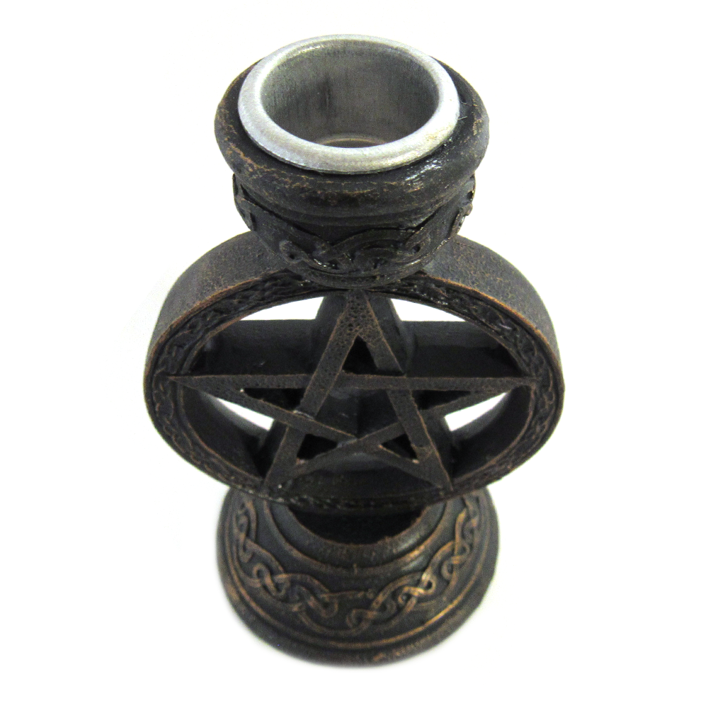 Wiccan Pentagram Candle Holders (Set of 2)