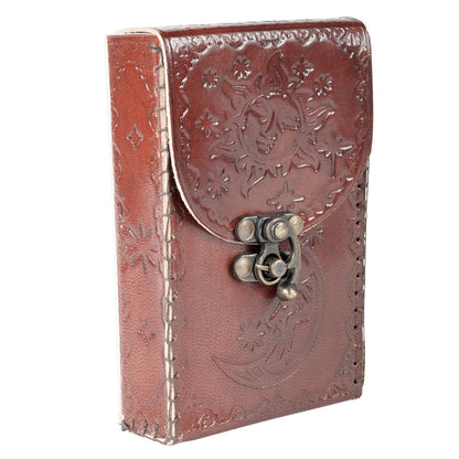 Sun and Moon Leather Tarot Deck Holder