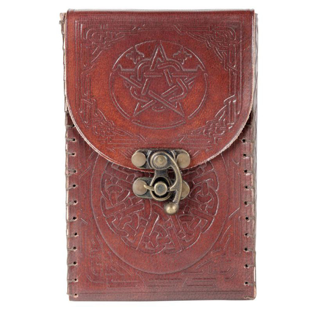 Celtic Pentagram Leather Tarot Deck Holder