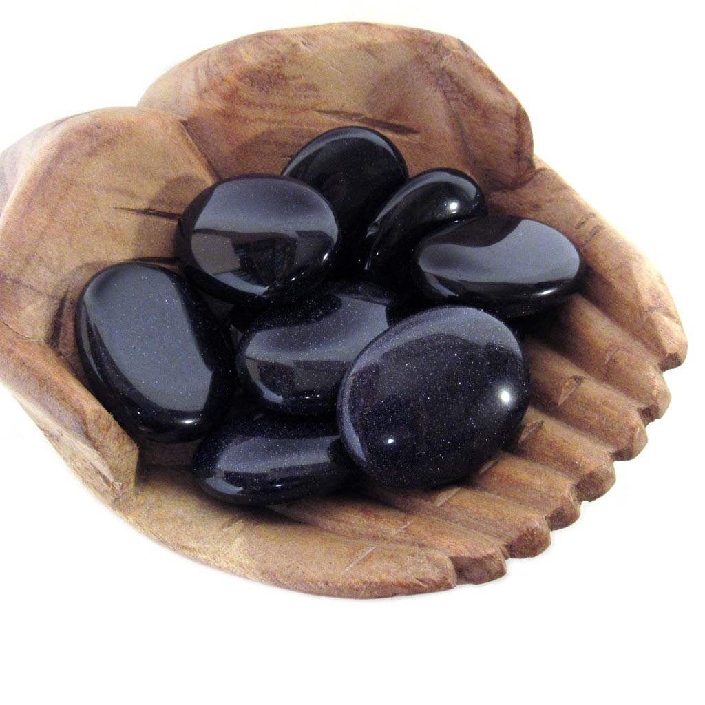 Blue Goldstone Oval