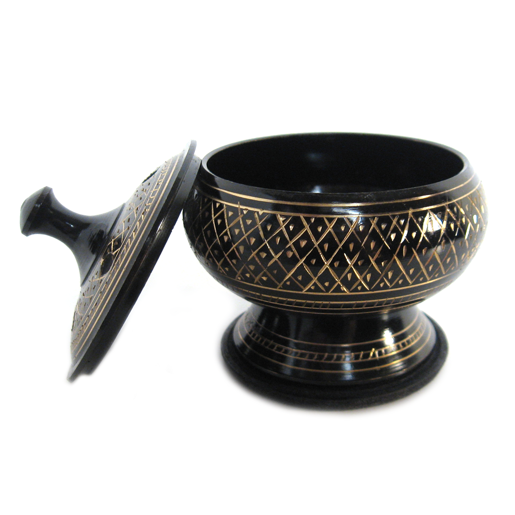 Engraved Incense Burner with Lid