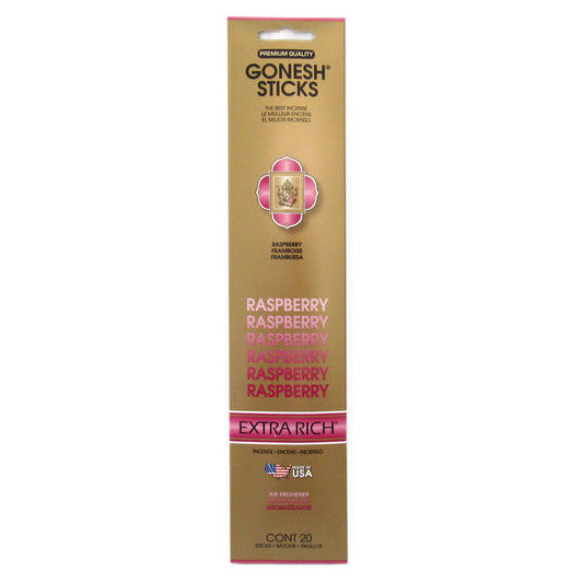 Gonesh Extra Rich Incense Sticks (Package of 20) - Raspberry