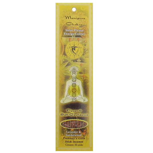 Manipura (Solar Plexus) Chakra Incense Sticks by Prabhuji's - Package of 10