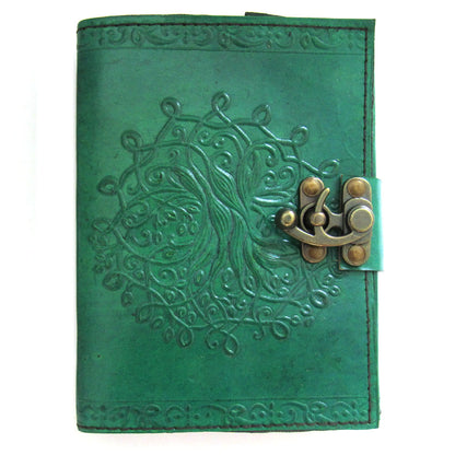 Green Tree of Life Leather Journal