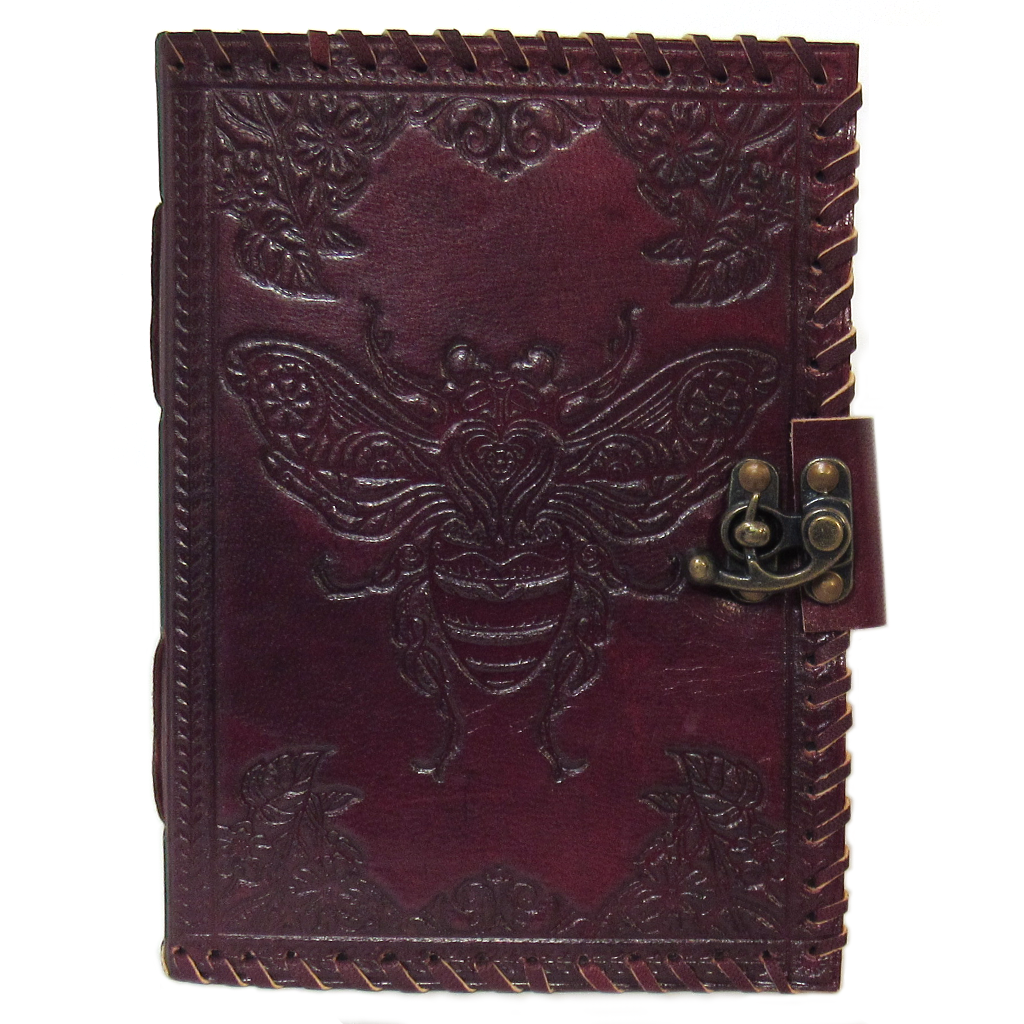 Bee Leather Journal with Latch