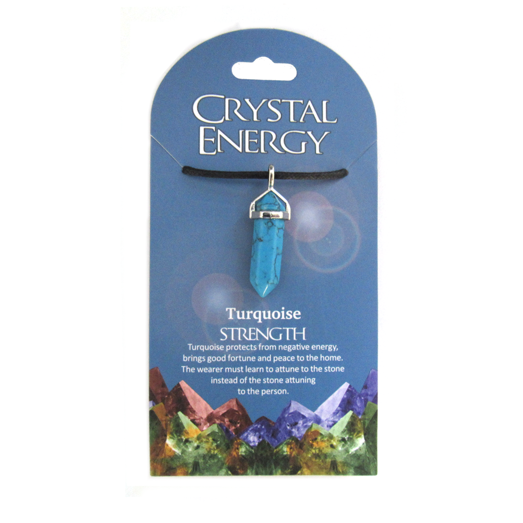 Turquoise (Strength) Crystal Energy Pendant