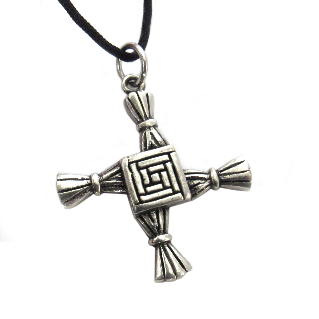 Brigid's Cross Pendant (Pewter)