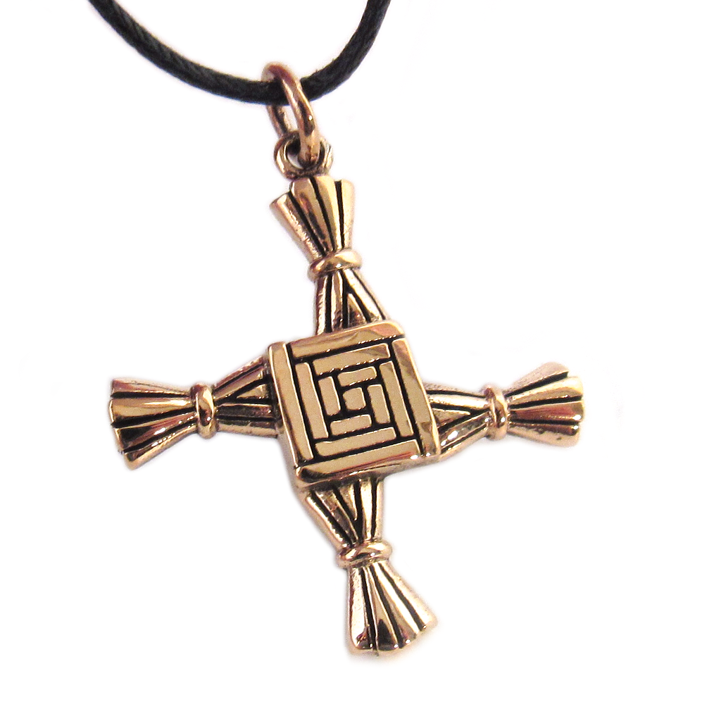 Brigid's Cross Pendant (Bronze)