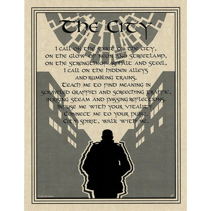 City Prayer Parchment Poster (8.5" x 11")