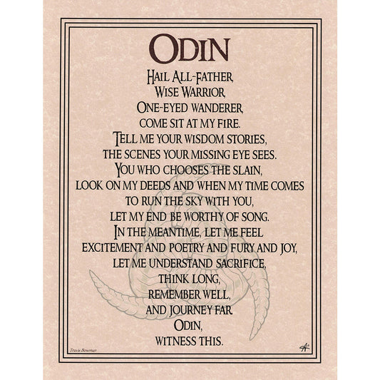 Odin Parchment Poster (8.5" x 11")
