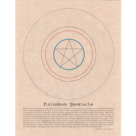 Talisman Pentacle Parchment Poster (8.5" x 11")