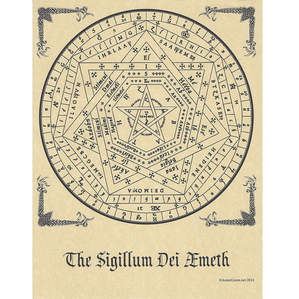 Sigillum Dei Aemeth Parchment Poster (8.5" x 11")