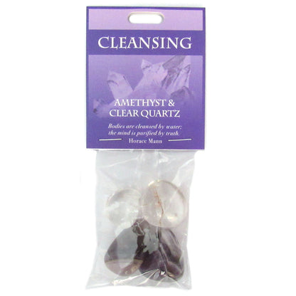 Cleansing Gemstones (Amethyst and Clear Quartz) - Package of 4