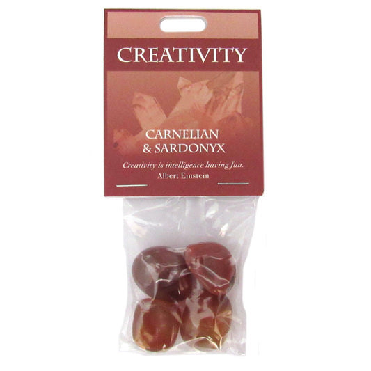 Creativity Gemstones (Carnelian and Sardonyx) - Package of 4