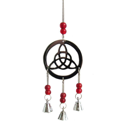 Triquetra Chime with Beads (Red)